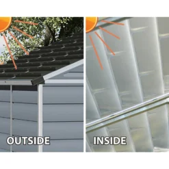 8x12ft Palram SkyLight Dark Grey Apex Shed -Garden And Outdoor Goods Store 12807226 1364833204390324