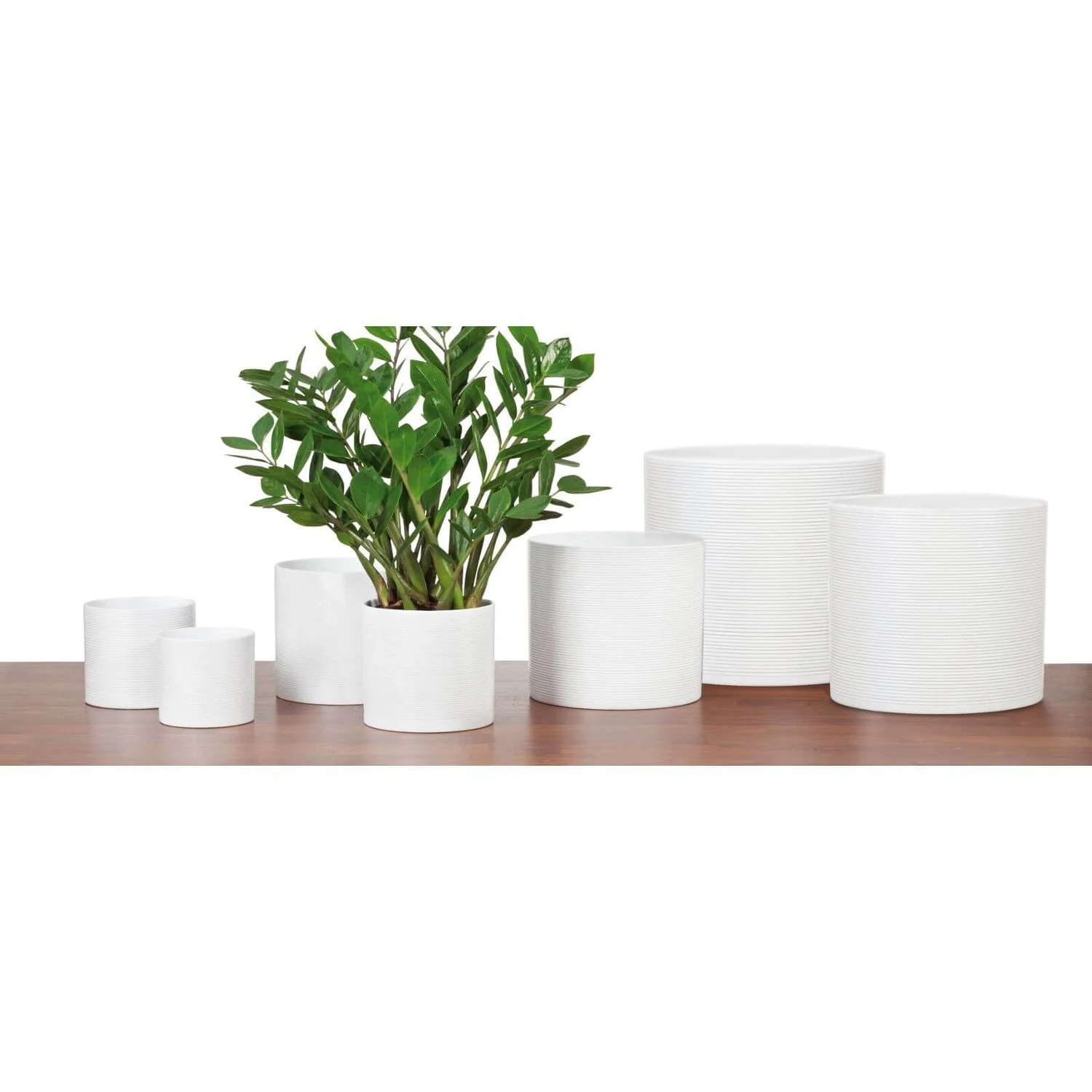 White Plant Pot - 19cm 2 White Plant Pot - 19cm - Image 2
