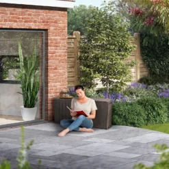 Keter Marvel Plus Outdoor Garden Storage Box 270L - Brown -Garden And Outdoor Goods Store 12808515 1375055071386887