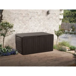 Keter Marvel Plus Outdoor Garden Storage Box 270L - Brown -Garden And Outdoor Goods Store 12808515 1794900060806534