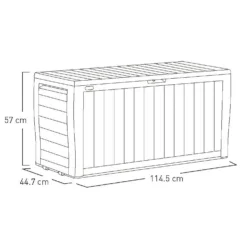 Keter Marvel Plus Outdoor Garden Storage Box 270L - Brown -Garden And Outdoor Goods Store 12808515 2804900072272276