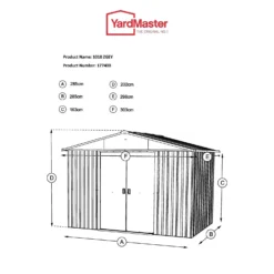 Yardmaster 10x10ft Apex Roof Metal Shed -Garden And Outdoor Goods Store 12809571 1664832954962026