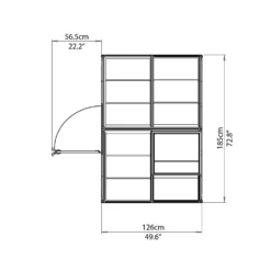 Palram 6 X 4ft Canopia Harmony Greenhouse - Silver -Garden And Outdoor Goods Store 12809807 1744832957729553
