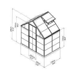 Palram 6 X 4ft Canopia Harmony Greenhouse - Silver -Garden And Outdoor Goods Store 12809807 6804832957349366