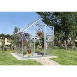 Palram 6 X 6ft Canopia Harmony Greenhouse - Silver -Garden And Outdoor Goods Store 12810594 8354845582761670
