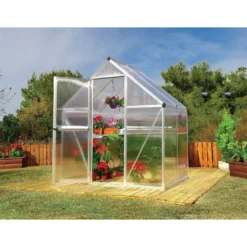 Palram 6 X 4ft Canopia Mythos Greenhouse - Silver -Garden And Outdoor Goods Store 12810598 2544856744834883