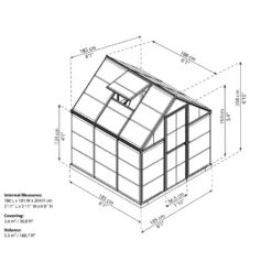 Palram 6 X 6ft Canopia Harmony Greenhouse - Green -Garden And Outdoor Goods Store 12810723 4254832985934641