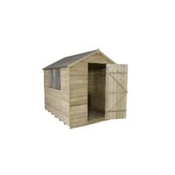8x6ft Forest Natural Timber Overlap Apex Pressure Treated Wooden Shed -Garden And Outdoor Goods Store 12810904 1874845600209130