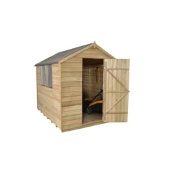 8x6ft Forest Natural Timber Overlap Apex Pressure Treated Wooden Shed -Garden And Outdoor Goods Store 12810904 6154845600241902