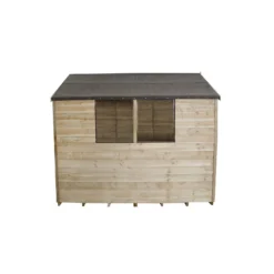 8x6ft Forest Natural Timber Overlap Apex Pressure Treated Wooden Shed -Garden And Outdoor Goods Store 12810904 8644845600339951