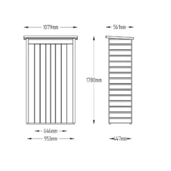 Forest Garden Wooden Tall Shiplap Pent Garden Store -Garden And Outdoor Goods Store 12814360 7754832980510941