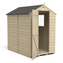 Forest 6 X 4ft Overlap Pressure Treated Apex Shed - Incl. Installation -Garden And Outdoor Goods Store 12814913 8964832987246862