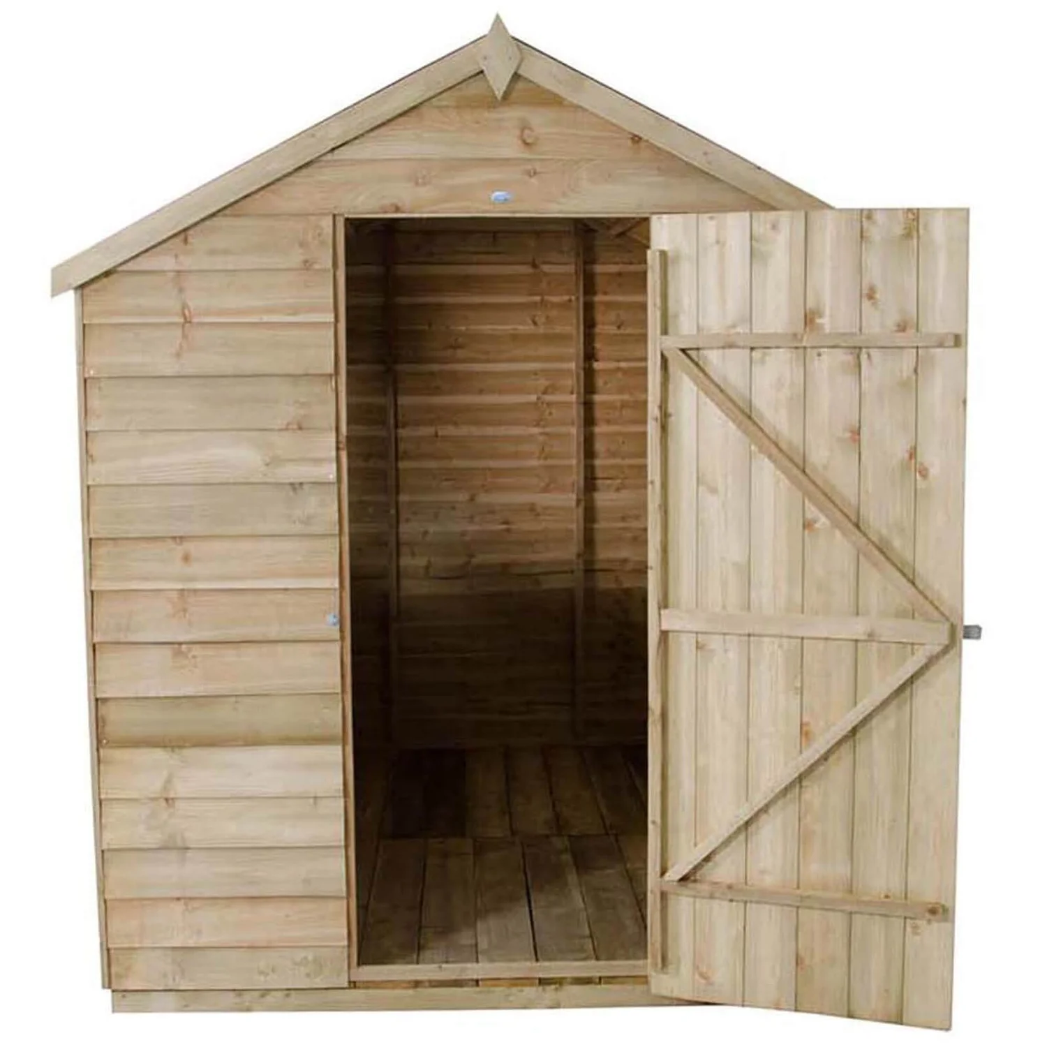 8x6ft Forest Wooden Overlap Pressure Treated Apex Shed -incl. Installation 4 8x6ft Forest Wooden Overlap Pressure Treated Apex Shed -incl. Installation - Image 4