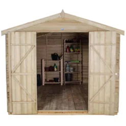 12x8ft Forest Wooden Overlap Pressure Treated Apex Shed -incl. Installation -Garden And Outdoor Goods Store 12815043 1934845697615512