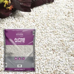 Stylish Stone Premium Alpine White Chippings - Large Pack - 19kg