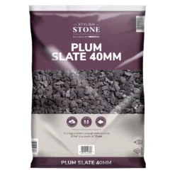 Stylish Stone Plum Slate 40mm - Large Pack - 19kg -Garden And Outdoor Goods Store 12815204 5194902949043271