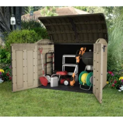 Keter Store It Out Ultra Outdoor Garden Storage Shed - Beige & Brown - 2000L -Garden And Outdoor Goods Store 12815621 2154833203715627