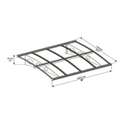 Palram - Canopia Canopy Herald 2230 Grey Clear -Garden And Outdoor Goods Store 12821842 1034833173770359