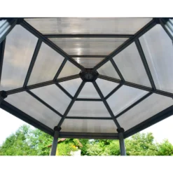 Palram - Canopia Roma Hexagonal Garden Gazebo Grey -Garden And Outdoor Goods Store 12821930 6544833174932253