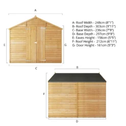 Mercia 10 X 8ft Overlap Apex Windowless Shed - Installation Included -Garden And Outdoor Goods Store 12822597 1275033314038192