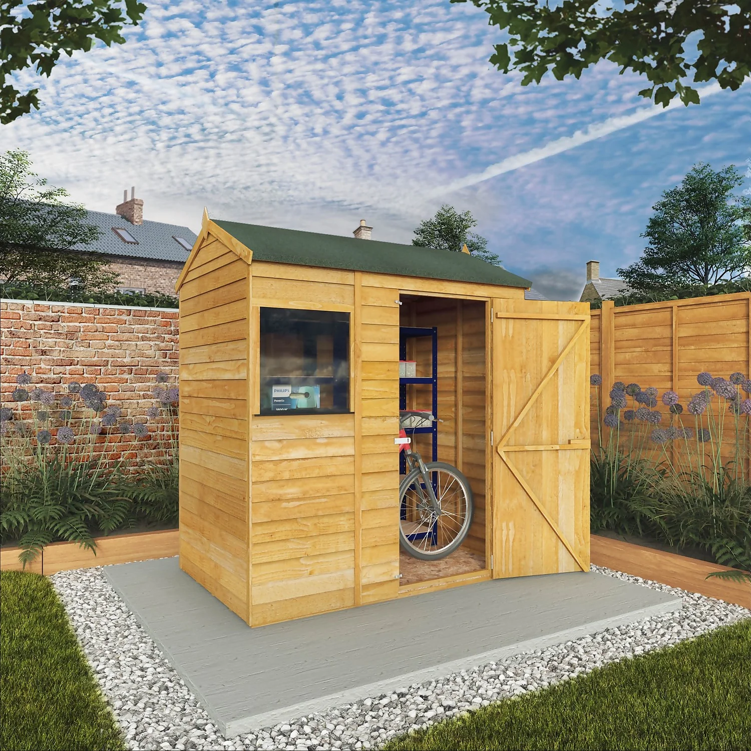 Mercia 6 X 4ft Overlap Reverse Apex Shed - Installation Included 2 Mercia 6 X 4ft Overlap Reverse Apex Shed - Installation Included - Image 2