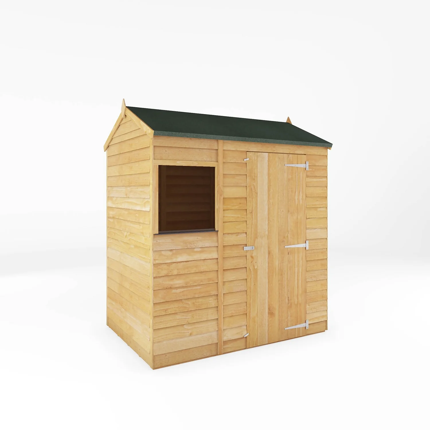 Mercia 6 X 4ft Overlap Reverse Apex Shed - Installation Included 1 Mercia 6 X 4ft Overlap Reverse Apex Shed - Installation Included