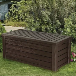 Keter Westwood Outdoor Garden Storage Box 570L - Brown -Garden And Outdoor Goods Store 12828828 6994858568444073
