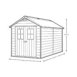 Keter Newton 7.5 X 11ft Outdoor Plastic Garden Storage Shed - Brown -Garden And Outdoor Goods Store 12833045 1084843485053469