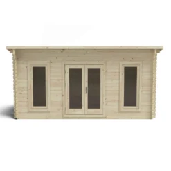 Forest Elmley 5.0m X 3.0m Log Cabin Double Glazed 34kg Polyester Felt, Plus Underlay - Installation Included -Garden And Outdoor Goods Store 12833118 2054833198808932