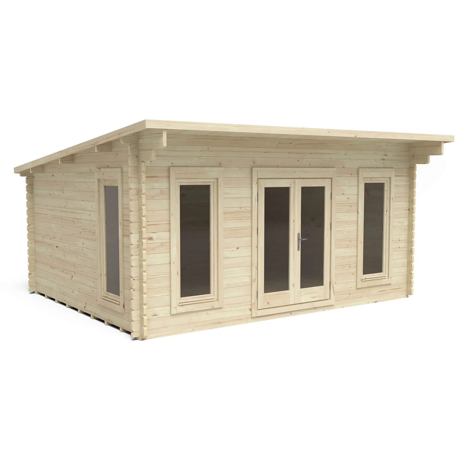 Forest Mendip 5.0m X 4.0m Log Cabin Double Glazed, 24kg Polyester Felt, No Underlay - Installation Included 1 Forest Mendip 5.0m X 4.0m Log Cabin Double Glazed, 24kg Polyester Felt, No Underlay - Installation Included