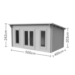 Forest Mendip 5.0m X 4.0m Log Cabin Double Glazed, 24kg Polyester Felt, No Underlay - Installation Included 18 Forest Mendip 5.0m X 4.0m Log Cabin Double Glazed, 24kg Polyester Felt, No Underlay - Installation Included -Garden And Outdoor Goods Store 12833119 9654833198290064