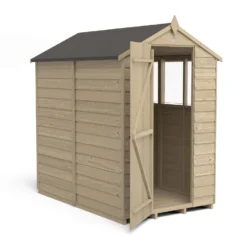 Forest 6 X 4ft Overlap Pressure Treated Apex Shed- 4 Window -Garden And Outdoor Goods Store 12833289 2114833201898266