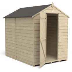 Forest 7 X 5ft Overlap Pressure Treated 7x5 Apex Shed - No Window -Garden And Outdoor Goods Store 12833292 1374833195352941