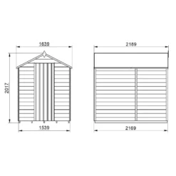 Forest 7 X 5ft Overlap Pressure Treated 7x5 Apex Shed - No Window -Garden And Outdoor Goods Store 12833292 9974833195274716