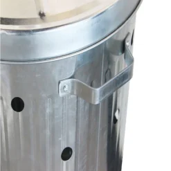 None Garden Galvanised Steel Incinerator / Fire Bin With Lid - 85L -Garden And Outdoor Goods Store 12834094 7265030658432669