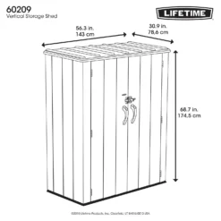 Lifetime 1500L Rough Cut Vertical Storage Cabinet 19 Lifetime 1500L Rough Cut Vertical Storage Cabinet -Garden And Outdoor Goods Store 12836581 1694833208276995