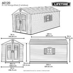 Lifetime 8 X 20 Ft Outdoor Storage Shed -Garden And Outdoor Goods Store 12836592 5145012583846294