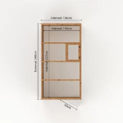 Country Living Langford 8 X 4ft Traditional Lean Too Greenhouse Painted + Installation - Aurora Green -Garden And Outdoor Goods Store 12876025 1394843887371772