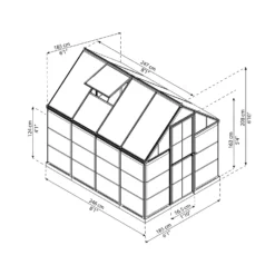 Palram Canopia Hybrid 6 X 8ft Green Greenhouse -Garden And Outdoor Goods Store 12877500 1694853166039411