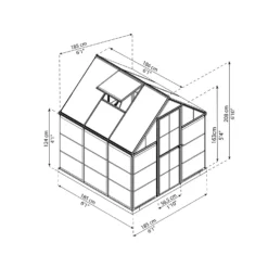 Palram Canopia Hybrid 6 X 6ft Silver Greenhouse 9 Palram Canopia Hybrid 6 X 6ft Silver Greenhouse -Garden And Outdoor Goods Store 12877510 1164853166026454