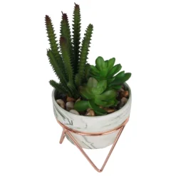 Artificial Succulent In Rose Gold Stand -Garden And Outdoor Goods Store 12879282 2904858348138452