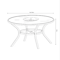 Misali 6 Seater Garden Dining Set -Garden And Outdoor Goods Store 12881492 5834948030746531