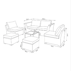 Bambrick 6 Seater Grey Rattan Garden Sofa Set 18 Bambrick 6 Seater Grey Rattan Garden Sofa Set -Garden And Outdoor Goods Store 12882317 2044947969840510