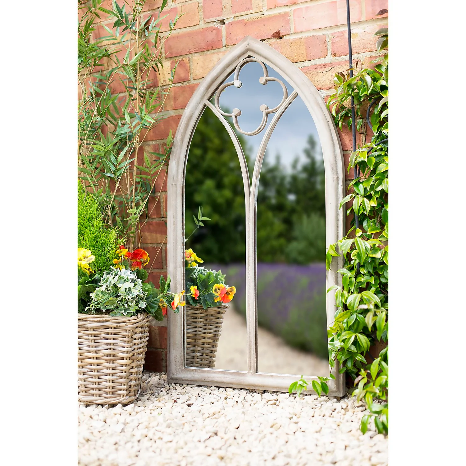 Church Window Outdoor Garden Mirror - 105cm 2 Church Window Outdoor Garden Mirror - 105cm - Image 2