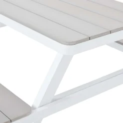 Picnic Bench - White & Grey -Garden And Outdoor Goods Store 12885210 1514846186591569