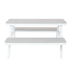 Picnic Bench - White & Grey -Garden And Outdoor Goods Store 12885210 6834846186528506