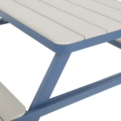 Picnic Bench - Navy & Grey -Garden And Outdoor Goods Store 12885211 9734853415418977