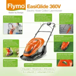 Flymo 1800W EasiGlide Electric Hover Lawn Mower - 36cm -Garden And Outdoor Goods Store 12885898 1874843592684055