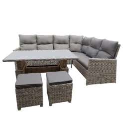 Mortimer Grey Rattan Garden Corner Sofa Set -Garden And Outdoor Goods Store 12887790 1775047776377538