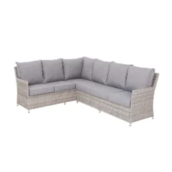 Florence Grey Rattan Effect Garden Corner Sofa Set -Garden And Outdoor Goods Store 12887809 5834843689783909
